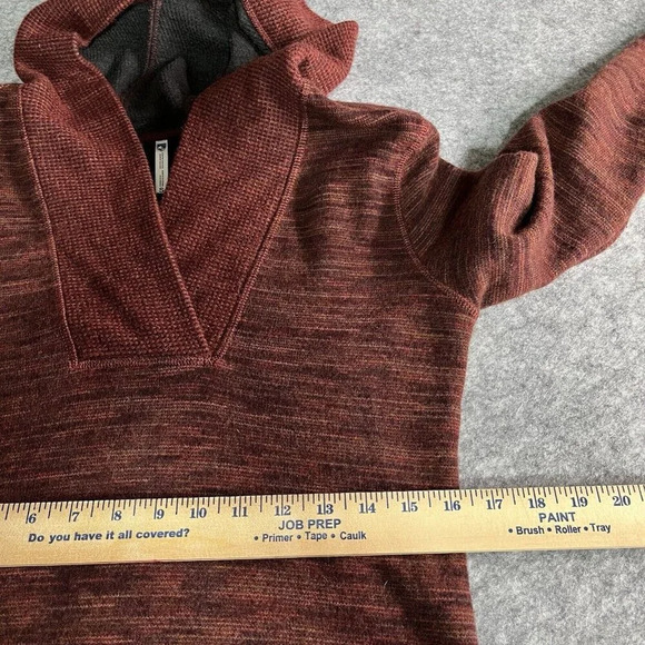 Kuhl Sweater Womens S Isla Hoodie Wool Blend Orange Brown Heathered Gorpcore - Picture 11 of 13